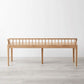 Modern Backrest Seating Bench Solid Wood Rectangle Bench for Entryway