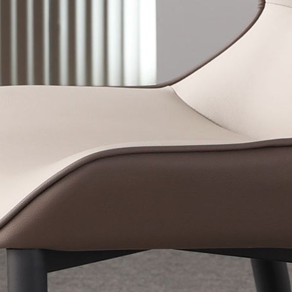 Contemporary Style Kitchen Metal Dining Chair Dining Wingback Armless Side Chairs (Set of 2) Clearhalo ' kitchen&dining_furn' 'Dining Chairs' 'Dining Tables & Seating' 'dining_chair' 'furn' 'furn_dining_chair' 'Furniture' 'furniture_dining_chair' 'Kitchen & Dining Furniture' 'kitchen' 1200x1200_9f6aff83-6e00-4448-87ef-c70f0de99dd6