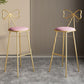 Glam Armless Backrest Counter Stool Iron Cashier Bar Stool with Cushion and Pedal Clearhalo 'Bar Furniture' 'Bar Stools' 'bar_stools' 'furn' 'furn_bar_stools' 'Furniture' 'Kitchen & Dining Furniture' 1200x1200_9f6b193e-707f-40fc-86c4-cc2129d396e6
