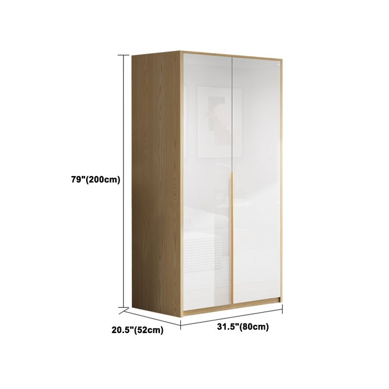 Contemporary Storage Cabinet Engineered Wood Wardrobe Armoire Clearhalo 'Armoires & Wardrobes' 'armoires_wardrobes' 'Bedroom Furniture' 'furn' 'furn_armoires_wardrobes' 'Furniture' 1200x1200_9f6c93ba-2881-4c5e-8728-a1e896b364b8