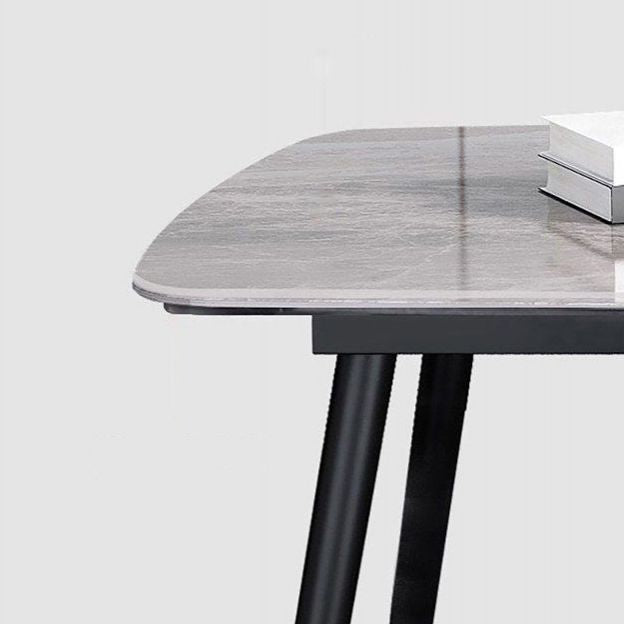 Contemporary Sintered Stone Top Gray Dining Set Rectangle Shape Standard Dining Set for Kitchen Clearhalo 'Dining Room Sets' 'Dining Tables & Seating' 'dining_room_set' 'furn' 'furn_dining_room_set' 'Furniture' 'furniture_dining_room_set' 'Kitchen & Dining Furniture' 'kitchen&dining_furn' 'kitchen' 1200x1200_9f6d67f7-e38d-4a8d-ab02-85d812d177c9