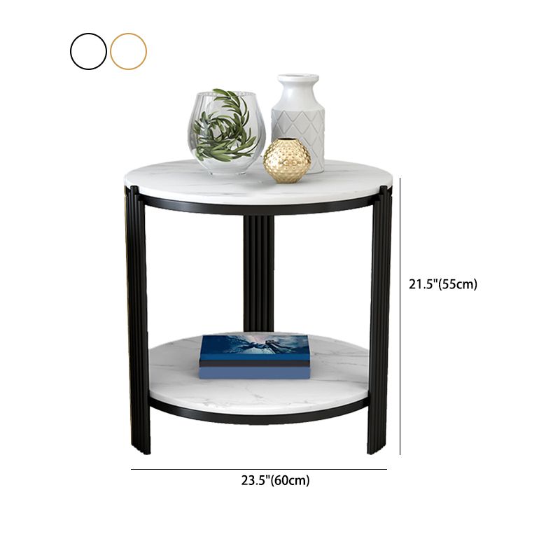 Table de coin à ardoise minimaliste 3 jambes Table de l'extrémité latérale avec stockage