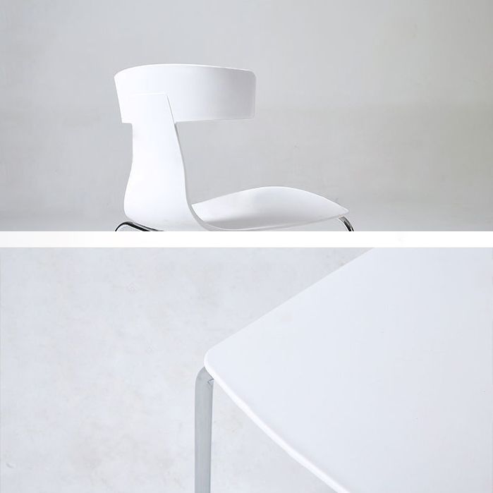 Contemporary Style Metal Chair Set Slat Back Side Kitchen Dining Chair Clearhalo ' kitchen&dining_furn' 'Dining Chairs' 'Dining Tables & Seating' 'dining_chair' 'furn' 'furn_dining_chair' 'Furniture' 'furniture_dining_chair' 'Kitchen & Dining Furniture' 'kitchen' 1200x1200_9f6e5c4f-2517-4151-be74-587014ab9bc6