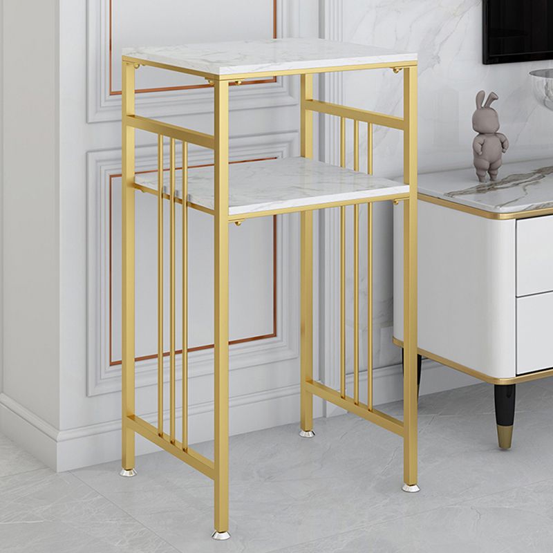 Modernistische vierkante lei bovenste zijtafel metalen 4 poten eindtafel