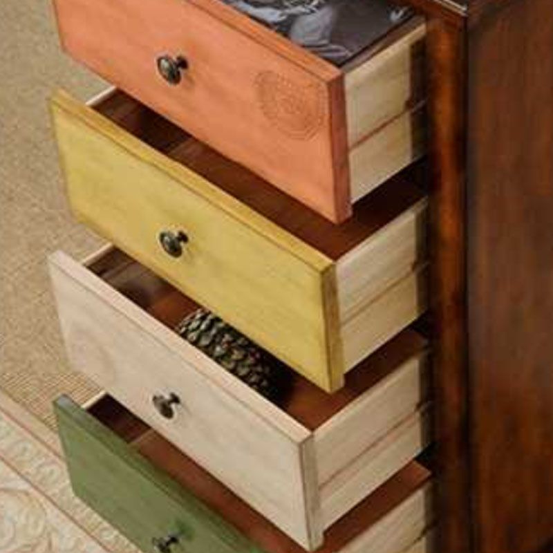 Combo vertical tradicional tocador de almacenamiento de madera cofre de soltero para casa