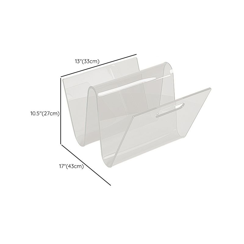 Contemporary Antique Finish Shelf Bookshelf Acrylic Geometric Bookcase