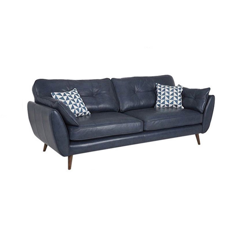 Modern Leather 4 Wood Legs Sofa Tufted Fabric Sofa for Living Room Clearhalo 'furn' 'furn_sofas' 'Furniture' 'furniture_sofas' 'kitchen' 'kitchen_sofas' 'Living Room Furniture' 'Sofa' 'sofas' 1200x1200_9f71c026-1a2a-4865-b170-b4182c7820fc