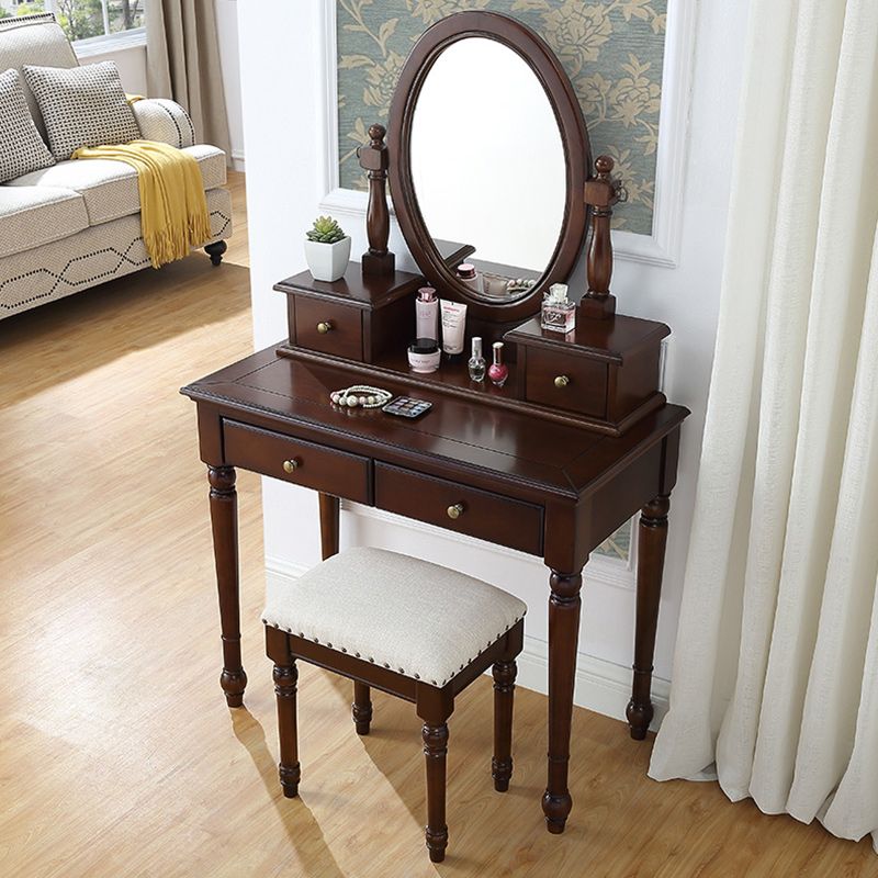 Brone Makeup Table With Drawers 17.71" W x 58.26" H for Bedroom
