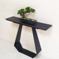 Rectangle Shape Contemporary Console Table Black Stone Console Sofa Table