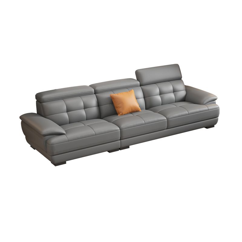 Sofá estacionario de brazo de cuero genuino resistente a las manchas contemporáneos