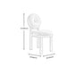 Nordic Tight Back Armless Chair Wool Accent Chair with Basic Four Legs