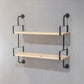 Industrial Wooden Floating Bookshelf Home Wall Mounted Bookcase