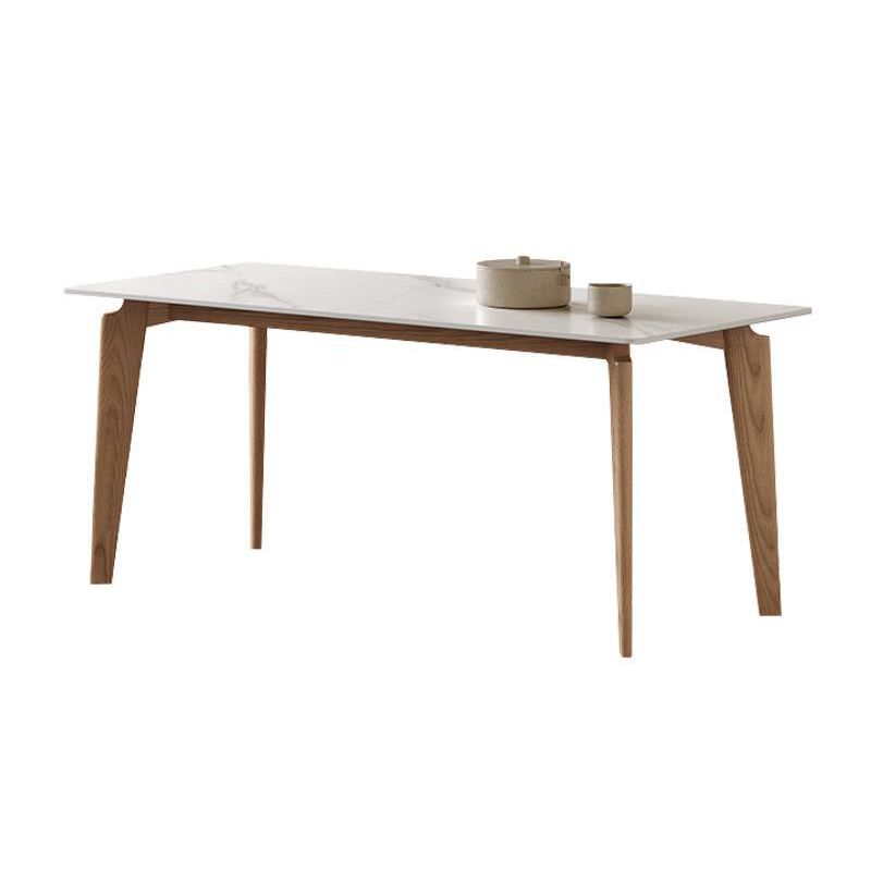 Ensemble de restauration en pierre moderne 1/2/3/4 Pieces Table à manger avec chaises en cuir