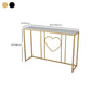 31.5-inch Tall Marble Console Table Modern 1-shelf Accent Table for Hall