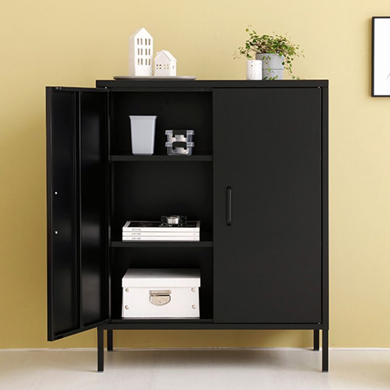 40 "H Steel Kitchen Sideboard Schrank moderner Buffet -Serverschrank mit Speicher