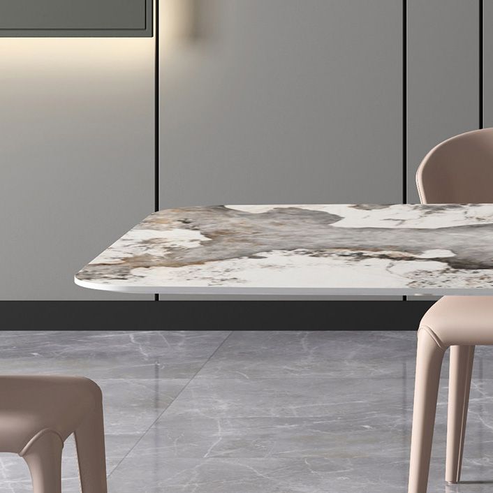 Metal Traditional Luxury Rectangle Table Sintered Stone Table,55"L x 31"W x 29"H Clearhalo ' dining_table' 'Dining Tables & Seating' 'Dining Tables' 'furn' 'furn_dining_table' 'Furniture' 'furniture_dining_table' 'Kitchen & Dining Furniture' 'kitchen&dining_furn' 'kitchen' 'kitchen_dining_table' 1200x1200_9f787c3c-8a70-455f-89b7-d6f9705cc89d