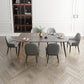Modern Rectangle Dining Table Set 1/2/5/7 Pieces Grey Sintered Stone Top Dinette Set Clearhalo 'Dining Room Sets' 'Dining Tables & Seating' 'dining_room_set' 'furn' 'furn_dining_room_set' 'Furniture' 'furniture_dining_room_set' 'Kitchen & Dining Furniture' 1200x1200_9f78c3a1-d1b0-4549-846a-806106592e90