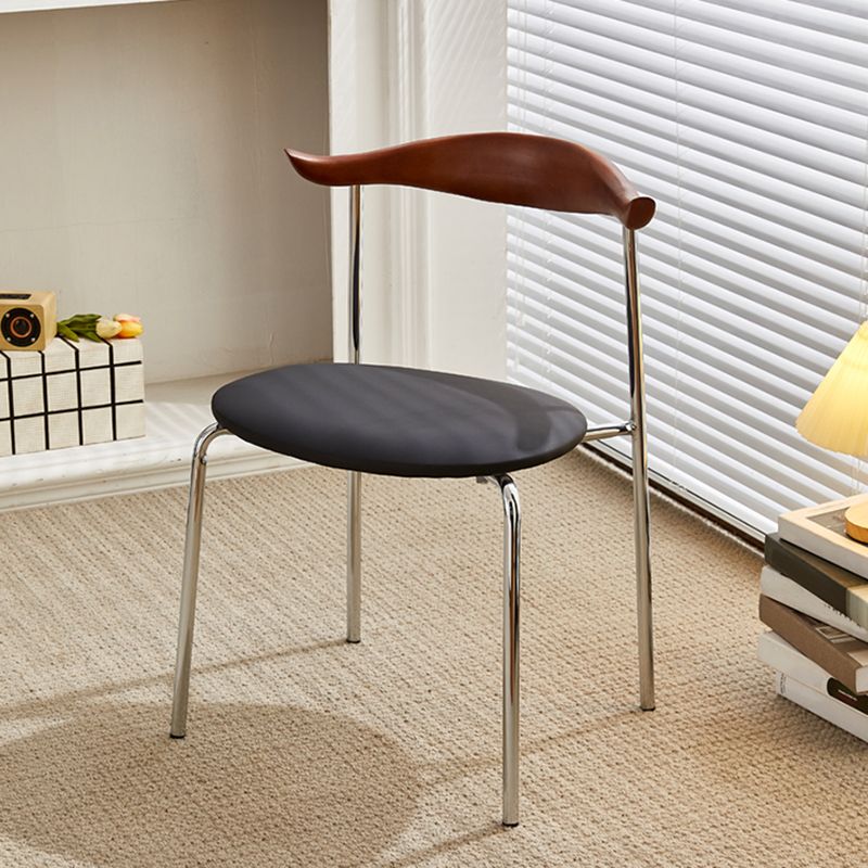 Metal Dining Chair Wooden Simplified Side Chair for Dining Room Clearhalo 'Dining Chairs' 'Dining Tables & Seating' 'dining_chair' 'furn' 'furn_dining_chair' 'Furniture' 'Kitchen & Dining Furniture' 1200x1200_9f78fc3a-95af-4806-bf1d-0f2813830ed7
