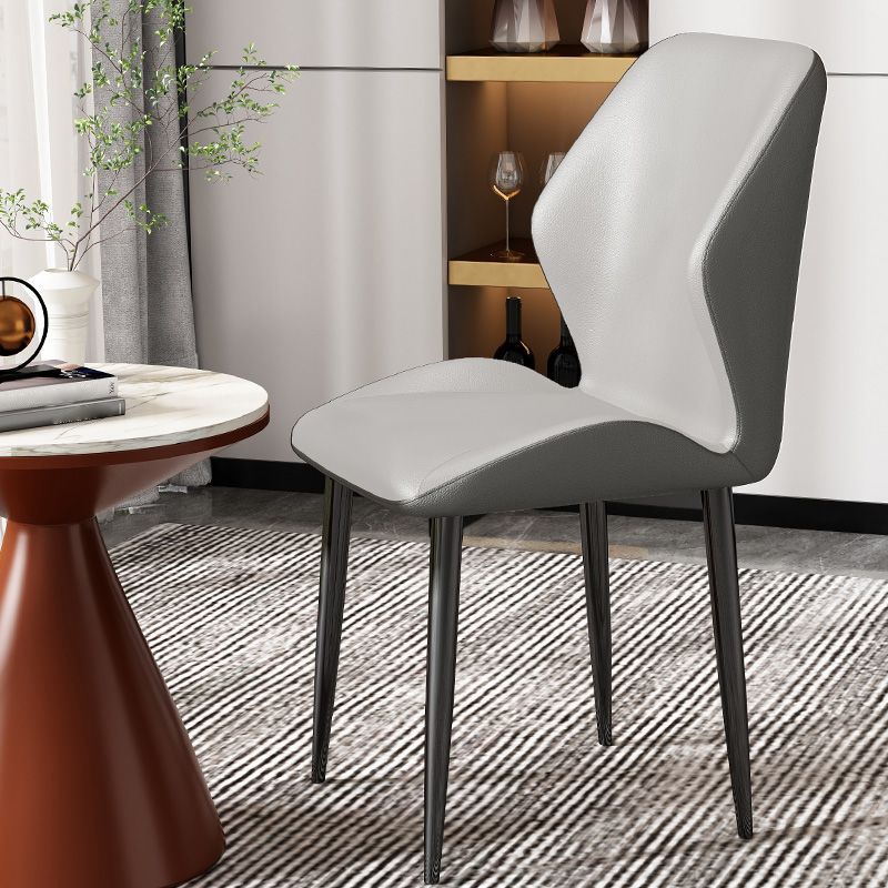 Silla de metal de estilo nórdico silla lateral de comedor de cocina para comedor para comedor
