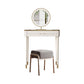 White Make-up Vanity Glass Top Makeup Vanity Desk Table with Drawer