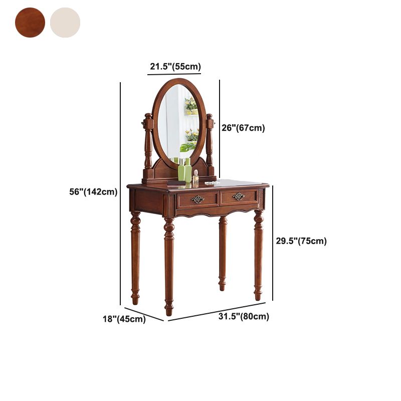 Traditional Vanity Dressing Table Set Solid Wood Make-up Vanity Clearhalo 'Bedroom Furniture' 'furn' 'furn_makeup_vanities' 'Furniture' 'Makeup Vanities' 'makeup_vanities' 1200x1200_9f7de709-9f9b-4d62-956d-12fda27b3020
