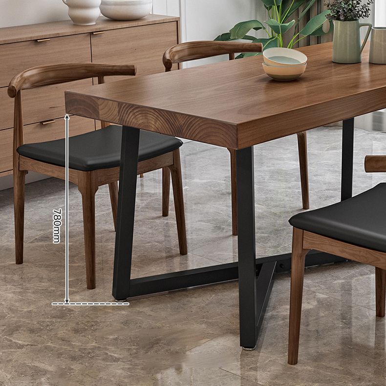 Modern Kitchen Dining Room Set with Wood Top and Trestle Base Furniture for Home Use Clearhalo 'Dining Room Sets' 'Dining Tables & Seating' 'dining_room_set' 'furn' 'furn_dining_room_set' 'Furniture' 'furniture_dining_room_set' 'Kitchen & Dining Furniture' 'kitchen&dining_furn' 'kitchen' 1200x1200_9f7e06c7-bde8-4ada-aefa-733fa1582c08