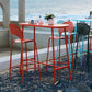 Modern Oval Pub Table Metal Bar Height Table with Footrest for Outdoor Clearhalo 'Bar Furniture' 'Bar Tables' 'bar_tables' 'furn' 'furn_bar_tables' 'Furniture' 'Kitchen & Dining Furniture' 1200x1200_9f7e38d0-fe77-4c44-b59b-ba970b7d8814