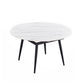 Round Standard Sintered Stone Top Dining Set with 4 Black Metallic Legs for Dining Furniture Clearhalo 'Dining Room Sets' 'Dining Tables & Seating' 'dining_room_set' 'furn' 'furn_dining_room_set' 'Furniture' 'furniture_dining_room_set' 'Kitchen & Dining Furniture' 'kitchen&dining_furn' 'kitchen' 1200x1200_9f7f58a7-6a00-4304-9e56-8084b6f3af19