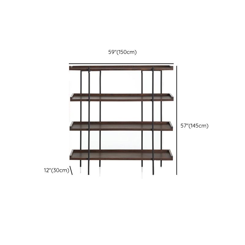Wooden Standard Bookcase Industrial Open Back Bookshelf with Shelves Clearhalo 'Bookcases' 'furn' 'furn_bookcases' 'Furniture' 'Office Furniture' 1200x1200_9f812e85-9f7b-4f4d-9150-081dae18baf4