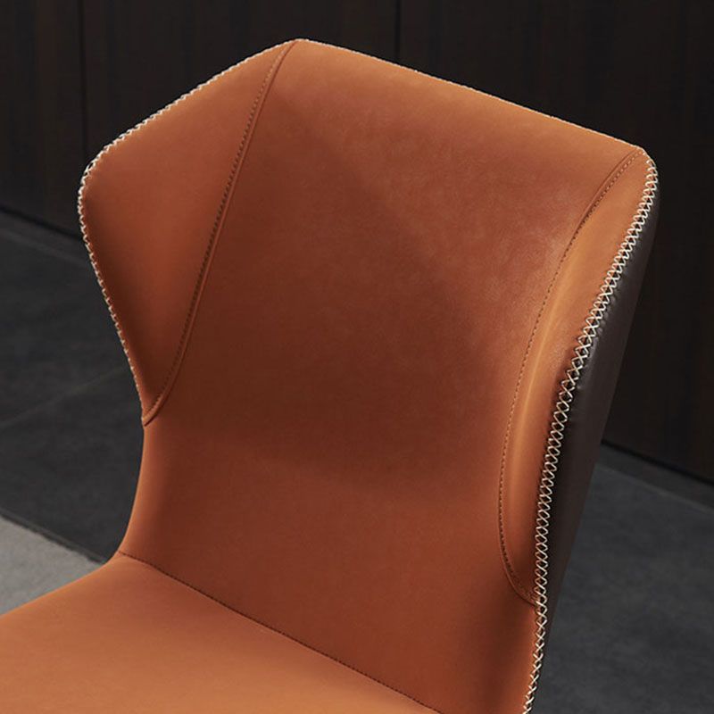 Industrial Style Faux Leather Chairs Wingback Parsons Chair for Home Clearhalo 'Dining Chairs' 'Dining Tables & Seating' 'dining_chair' 'furn' 'furn_dining_chair' 'Furniture' 'Kitchen & Dining Furniture' 1200x1200_9f83060d-ee02-4247-9390-27b5e3ac11a0