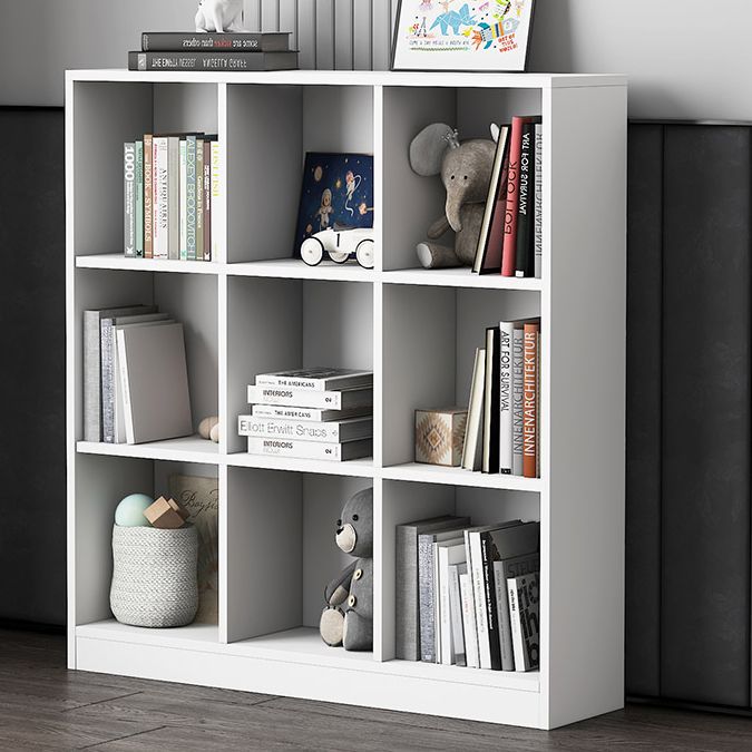 Wooden Standard Bookshelf Modern Closed Back Bookcase for Home Office