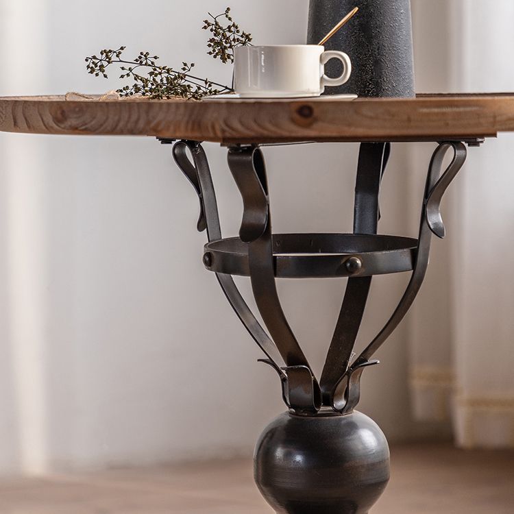 Tavolino in legno rotondo in legno rotondo francese tavolino.