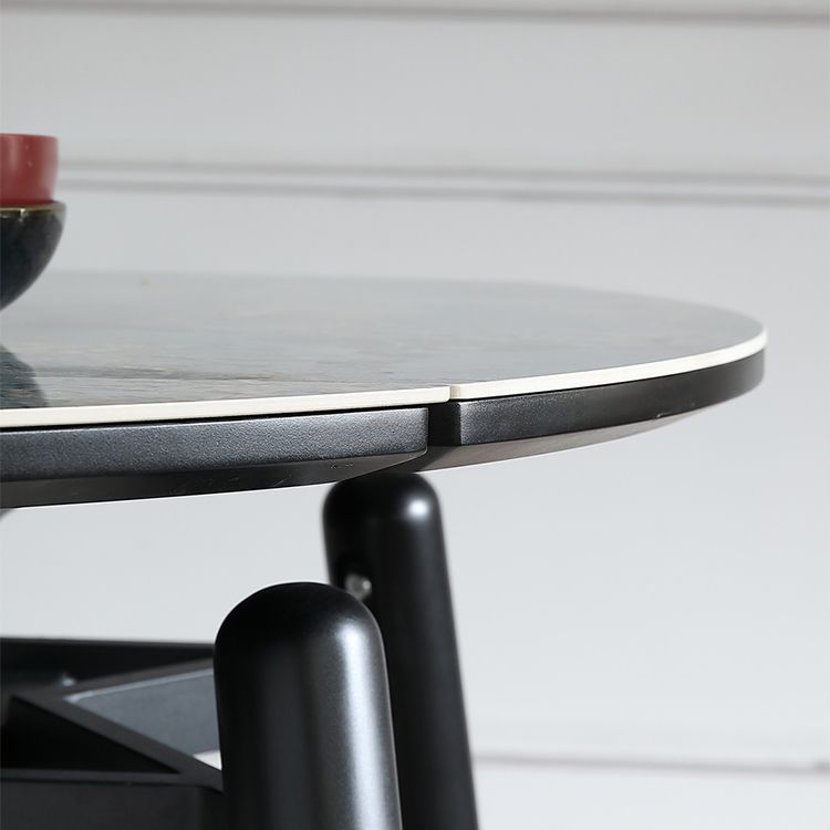 Modern Scalable Dinette Set 1/4/5/7 Pieces Round Blue Sintered Stone Top Dining Table Set Clearhalo 'Dining Room Sets' 'Dining Tables & Seating' 'dining_room_set' 'furn' 'furn_dining_room_set' 'Furniture' 'Kitchen & Dining Furniture' 1200x1200_9f86e179-adbc-43bd-9b89-475ec0f0d30a