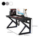 Industrial 23.62" Wide Office Desk Stone Rectangular Gaming Desk