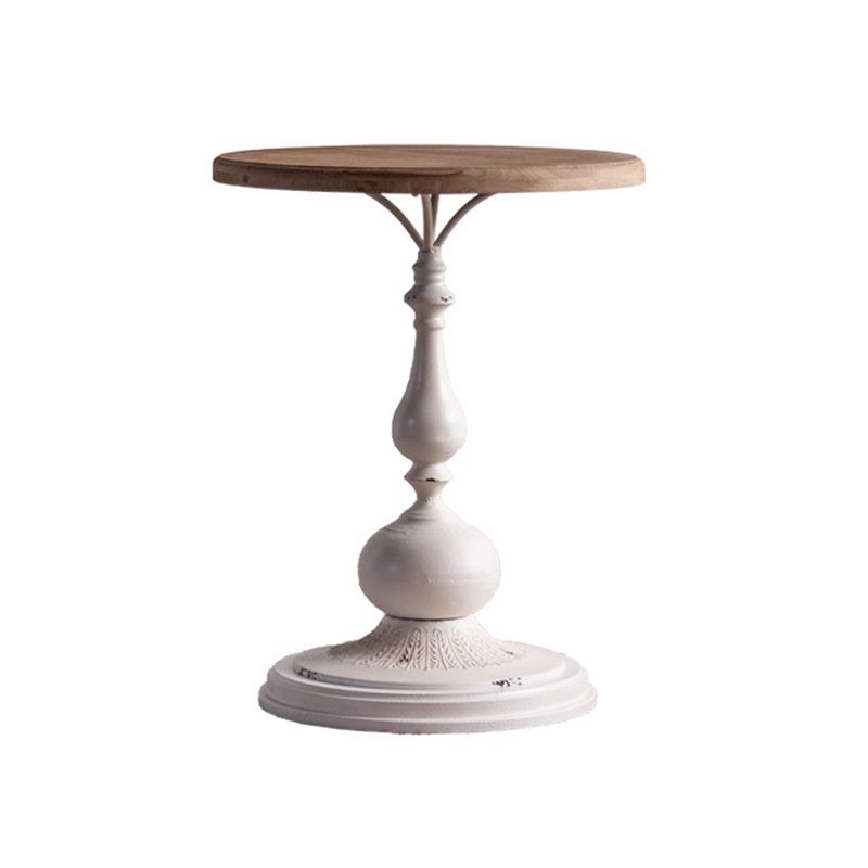 French Country Round Wood Top Coffee Table Iron Pedestal Cocktail Table Clearhalo 'Coffee & Accent Tables' 'Coffee Tables' 'coffee_tables' 'furn' 'furn_coffee_tables' 'Furniture' 'Living Room Furniture' 1200x1200_9f890cf8-a5a6-4476-81bb-3ff39bf6b575