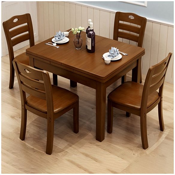 Minimalist Solid Wood Dining Sets with Rubberwood Wood Dining Table and Chairs Clearhalo 'Dining Room Sets' 'Dining Tables & Seating' 'dining_room_set' 'furn' 'furn_dining_room_set' 'Furniture' 'furniture_dining_room_set' 'Kitchen & Dining Furniture' 'kitchen&dining_furn' 'kitchen' 1200x1200_9f89edf9-3605-4c94-a01a-9bb9edc44bef