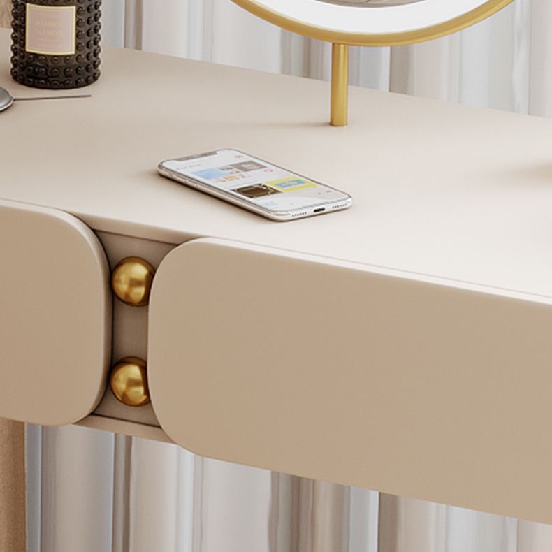 13.77 "Large Vanity Vanity White Makeup Vanity Desk Table avec 2/6 tiroirs