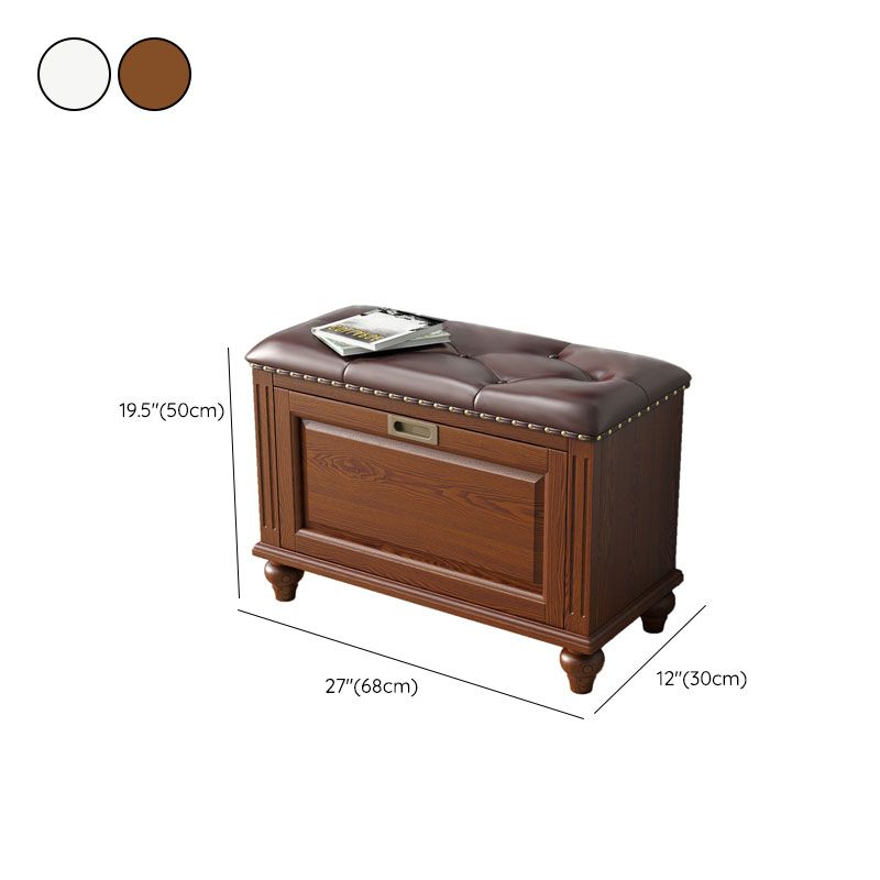 Traditional Entryway Bench Solid Wood Bench with Upholstered Clearhalo 'Benches' 'Chairs & Seating' 'furn' 'furn_benches' 'Furniture' 'Living Room Furniture' 1200x1200_9f8cb844-4669-4a5f-8b4d-027f6d84c237