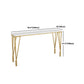 Modern Pub Table with Gold Metal Legs Rectangle Marble Top Bistro Table