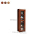 Traditional Display Stand Rubber Wood Storage Cabinet for Living Room