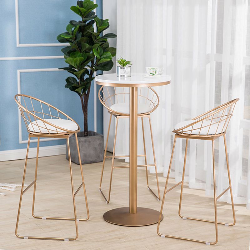 Nordic Style Bar Table Artificial Marble Pub Table for Dining Room 55"√ó55" Clearhalo 'Bar Furniture' 'Bar Tables' 'bar_tables' 'furn' 'furn_bar_tables' 'Furniture' 'furniture_bar_tables' 'Kitchen & Dining Furniture' 1200x1200_9f904ccf-89f7-4472-b734-3ab6a0a20bc0