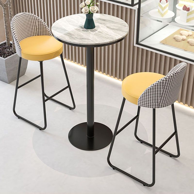 Industrial Metal Bar Table Faux Marble 23.6" Round Top Indoor Bistro Table Clearhalo 'Bar Furniture' 'Bar Tables' 'bar_tables' 'furn' 'furn_bar_tables' 'Furniture' 'furniture_bar_tables' 'Kitchen & Dining Furniture' 'kitchen&dining_furn' 'kitchen' 1200x1200_9f90a9d6-9068-4f13-a26d-5cbce41df4fb