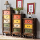 Traditional Style Storage Chest Solid Wood Vertical Lingerie Chest with 3 / 4 Drawers