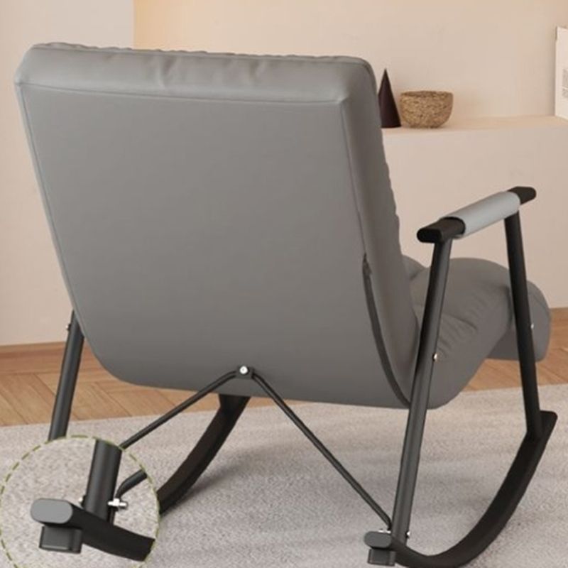 Silla de silla de cojines de estilo moderno silla rockera con marco de metal