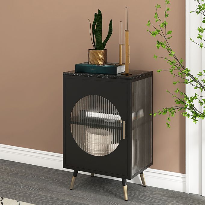 Glass Door Iron Sideboard Modern Server Cabinet with Storage for Living Room Clearhalo 'buffet_sideboard' 'Buffets & Sideboards' 'furn' 'furn_buffet_sideboard' 'Furniture' 'furniture_buffet_sideboard' 'Kitchen & Dining Furniture' 1200x1200_9f92f807-8158-4cd1-aa71-dbab06547d9b