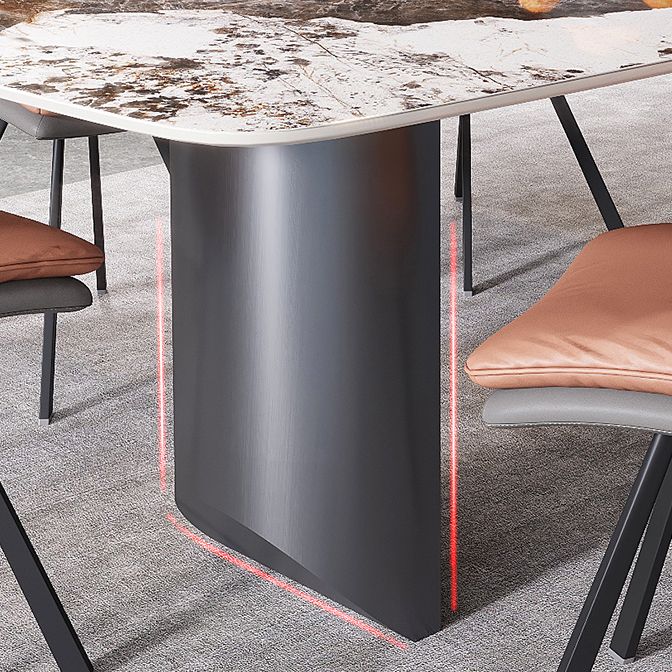 Sintered Stone Dining Table Set 1/4/5/7 Pieces Rectangle Contemporary Dining Set Clearhalo 'Dining Room Sets' 'Dining Tables & Seating' 'dining_room_set' 'furn' 'furn_dining_room_set' 'Furniture' 'Kitchen & Dining Furniture' 1200x1200_9f975cc9-9117-4ab0-a7bd-5a3457c2e823