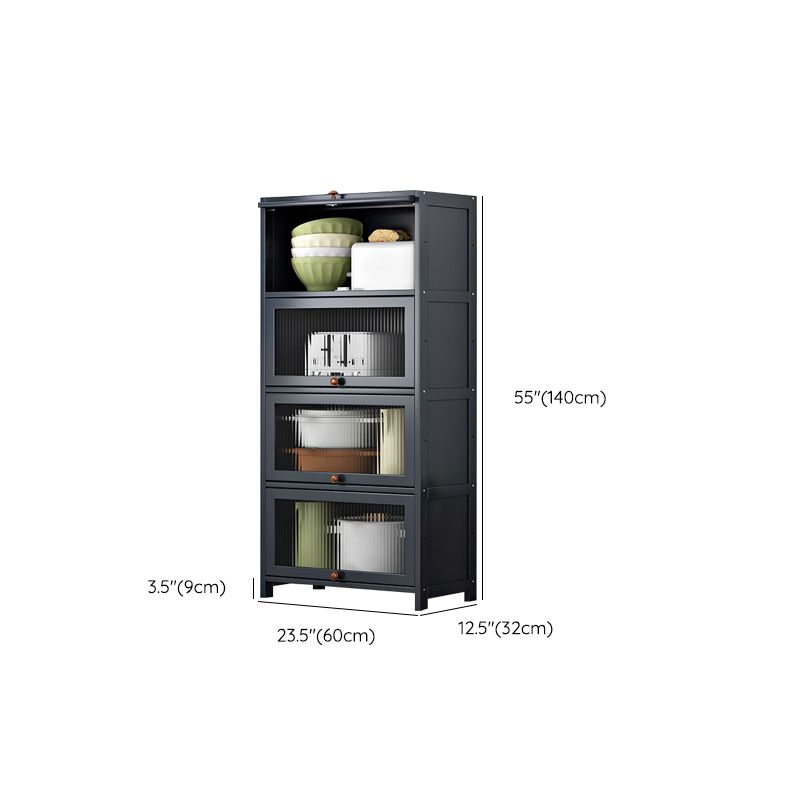 Server di cucina in bambù grigio moderno server per soggiorno