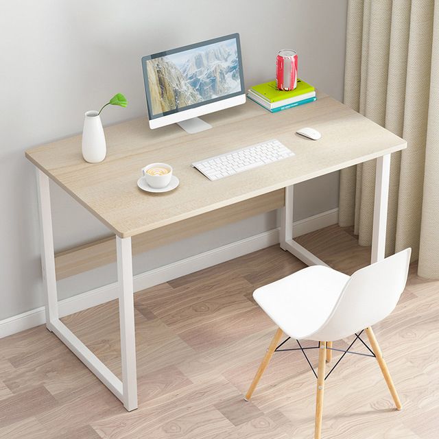 Metal and Wooden Writing Desk Industrial Rectangular Office Desk for Home Clearhalo 'furn' 'furn_office_desk' 'Furniture' 'Office Desks' 'Office Furniture' 'office_desk' 1200x1200_9f97fea0-e690-46c1-ba9d-665a77c47ee9