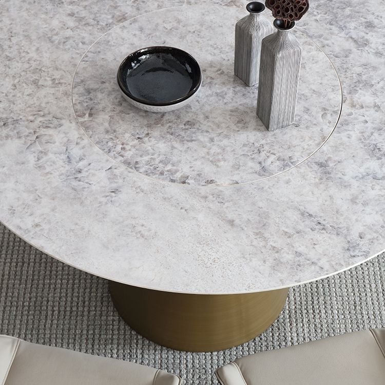 Sintered Stone Top Round Table for Restaurant Modern Dining Table with Metal Pedestal Clearhalo ' dining_table' 'Dining Tables & Seating' 'Dining Tables' 'furn' 'furn_dining_table' 'Furniture' 'furniture_dining_table' 'Kitchen & Dining Furniture' 'kitchen&dining_furn' 'kitchen' 'kitchen_dining_table' 1200x1200_9f98a69a-3942-4831-9dd1-55ad066eec9a