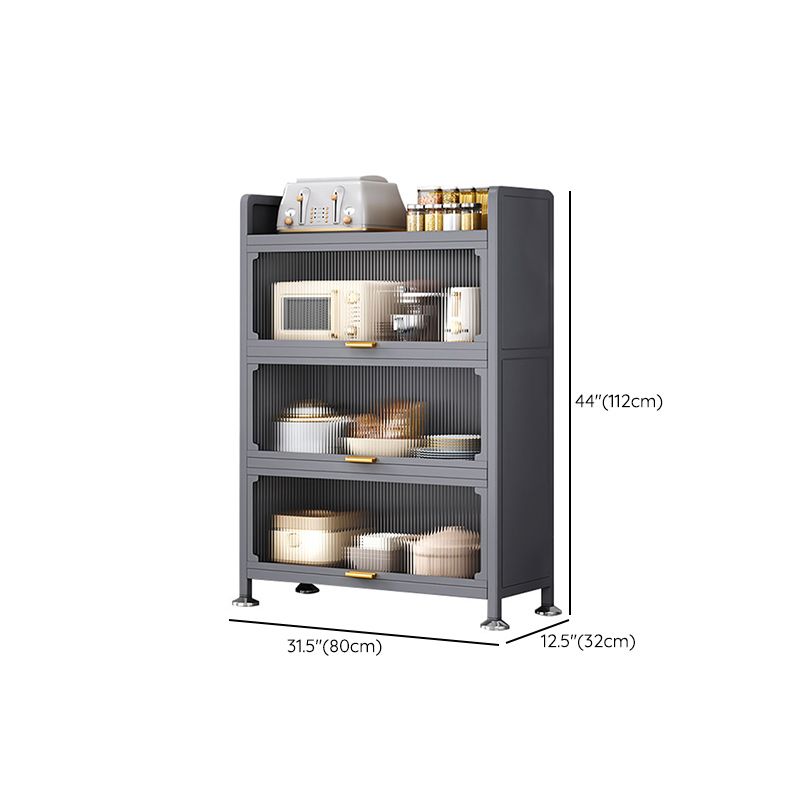 Metal Contemporary Dining Server Black Sideboard Table for Dining Room Clearhalo 'buffet_sideboard' 'Buffets & Sideboards' 'furn' 'furn_buffet_sideboard' 'Furniture' 'Kitchen & Dining Furniture' 1200x1200_9f992e19-9671-405b-b491-ab77ed02e9a5